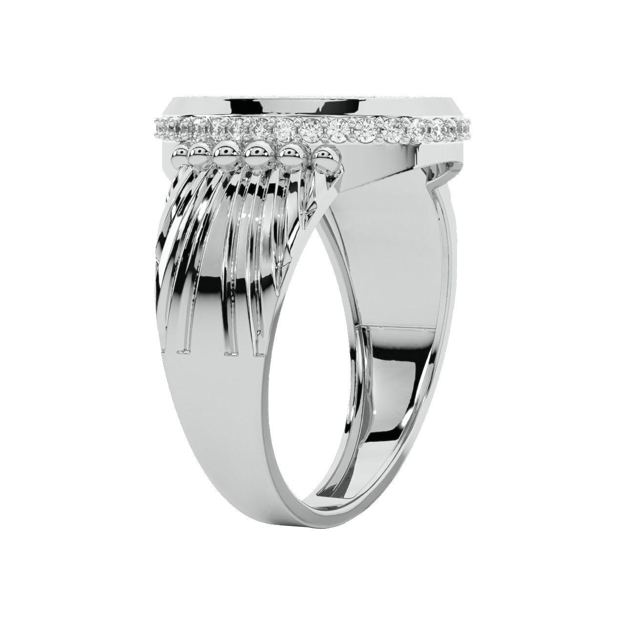 Wesley Round Diamond Ring For Men